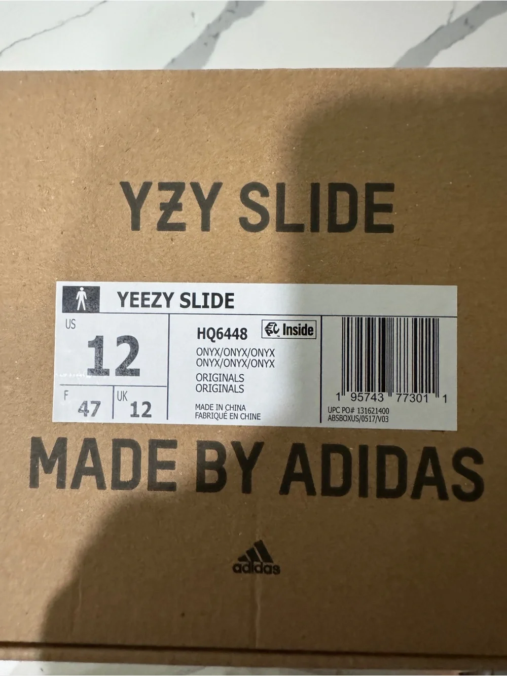 adidas Black YZY Slide Men's Minimal Slide Sandals